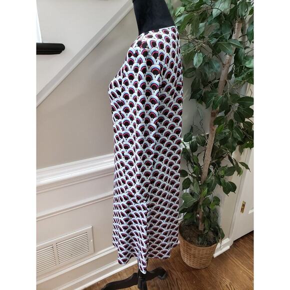 MSK Women's Multicolor Polyester Round Neck Long Sleeve Knee Length Dress Small - Picture 6 of 13